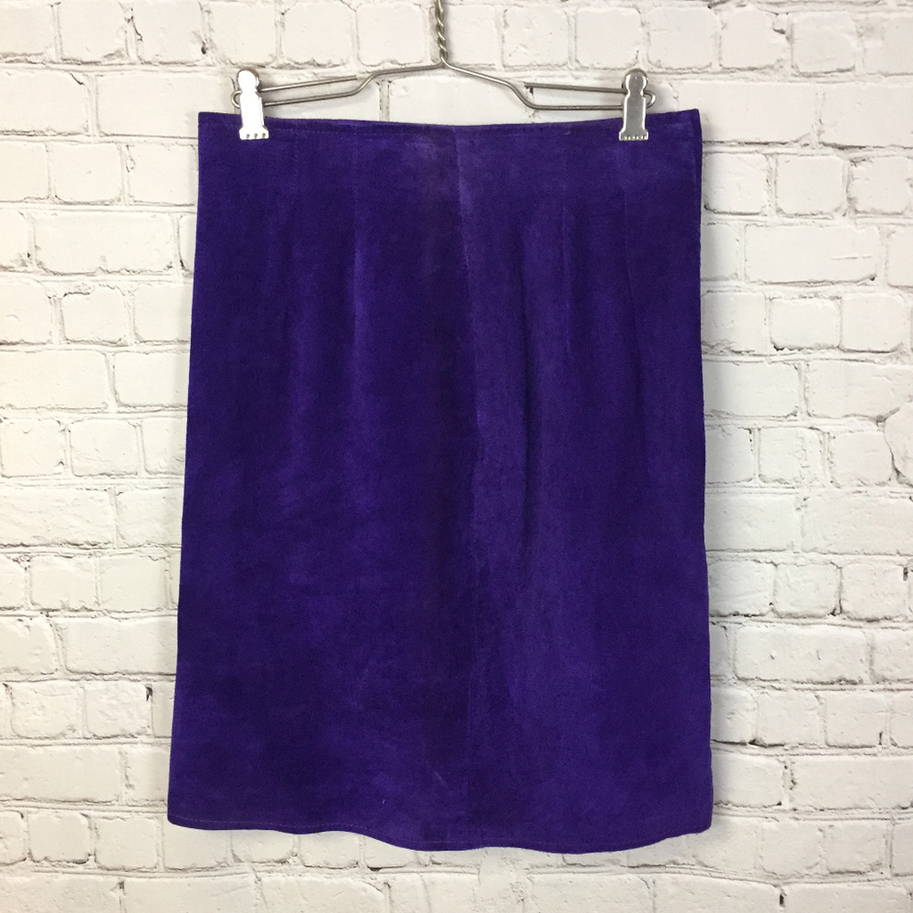 Cedars | Vintage Suede Leather Pencil Skirt